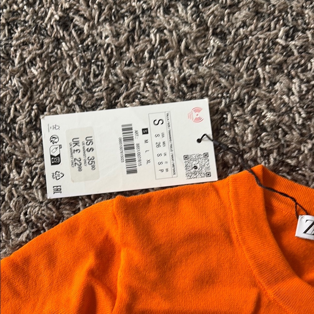 Zara women Orange T-Shirt - Picture 5 of 5